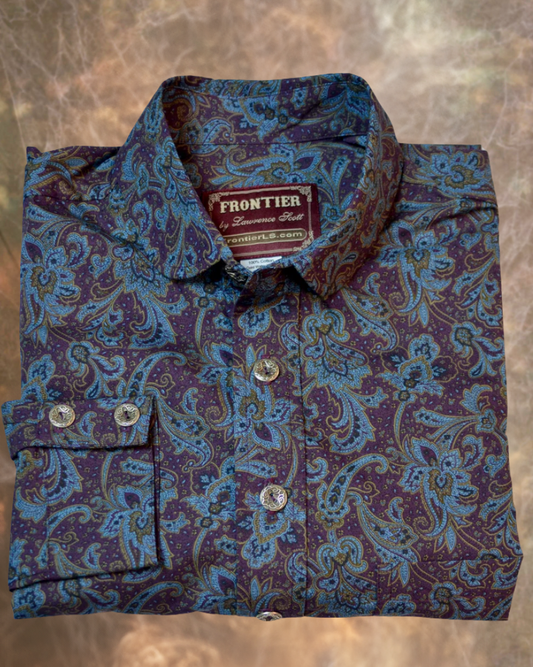 Purple Floral Paisley Men's Dakota Shirt
