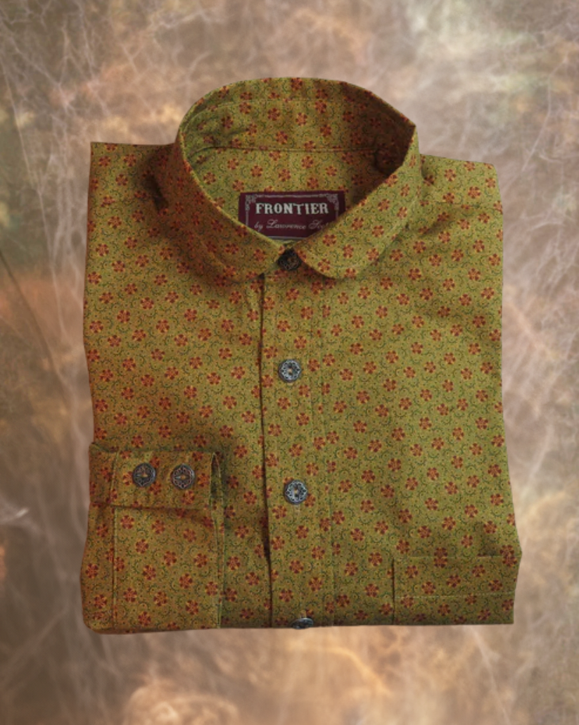 Mustard and Orange Geometric Men's Dakota Shirt