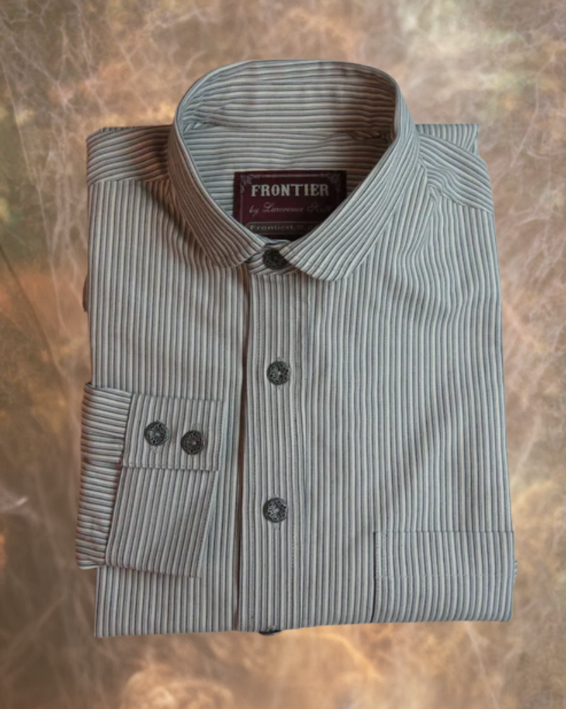 Graphite and White Stripe Men's Dakota Shirt