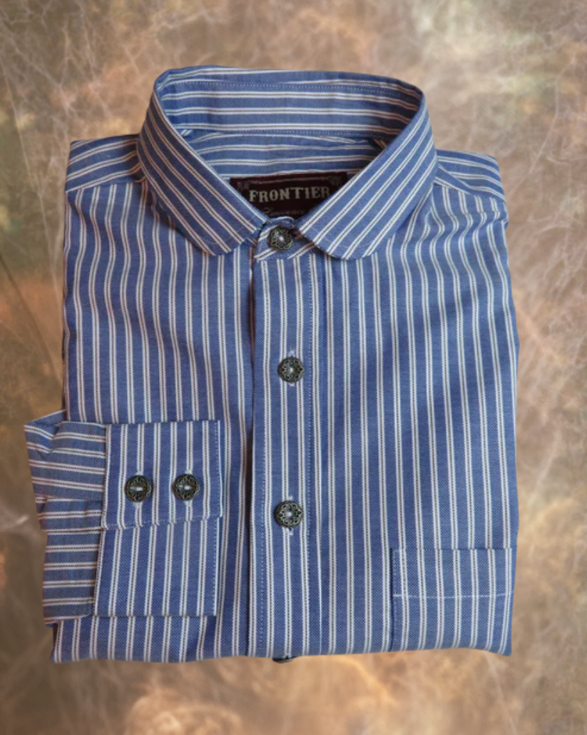 Faded Blue with White Stripe Men's Dakota Shirt