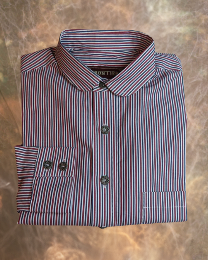 Red, Blue and White Stripe Men's Dakota Shirt