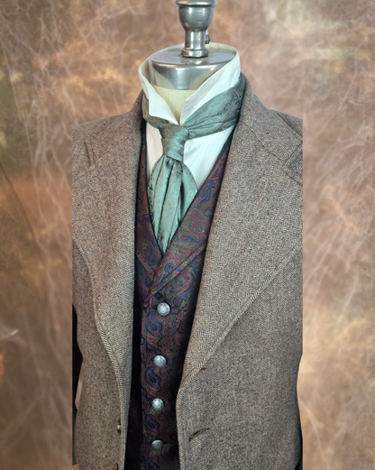 Men's Frock Coat - Sandy Tan Herringbone