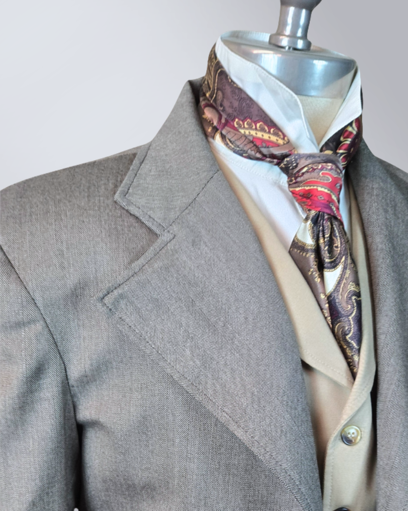 Men's Grey Wool Frock Coat