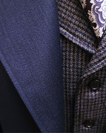 Men's Dark Indigo Wool Frock Coat (76-D)