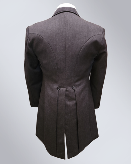 Men's Charcoal Grey Wool Frock Coat