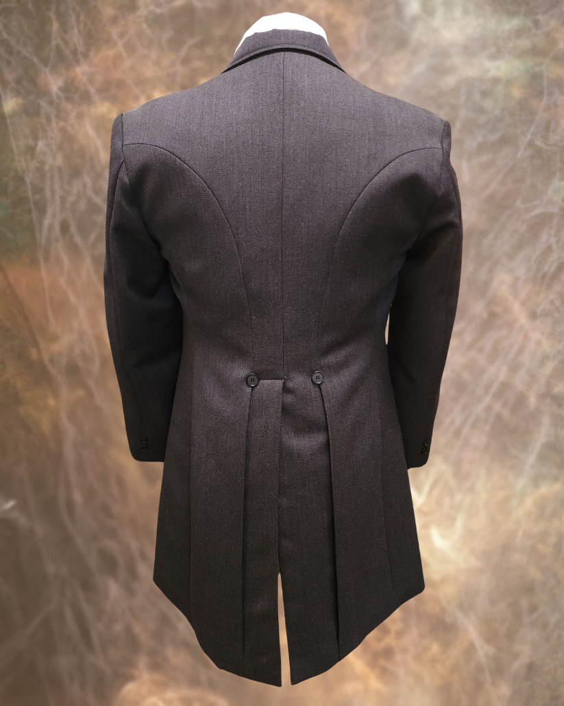 Men's Charcoal Grey Wool Frock Coat