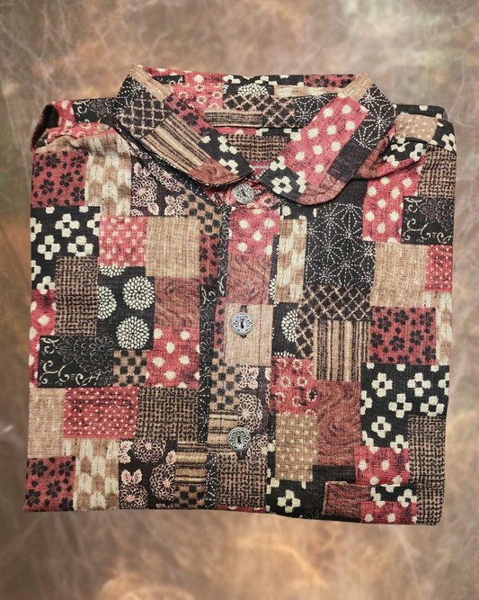 Men’s Dakota Shirt – Red Canyon Patchwork
