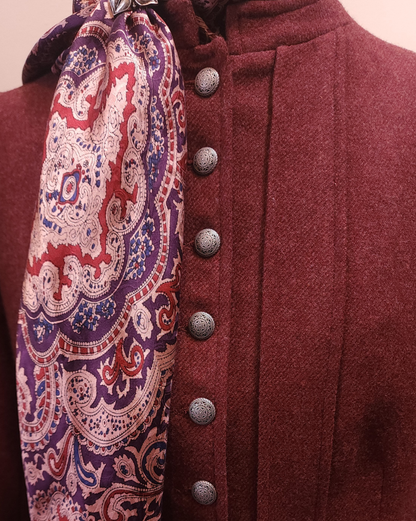 Women's Victoriana Peplum Coat – Western Sunset