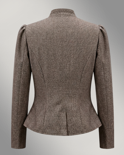 Women's Victoriana Peplum Coat – Heather Mesa Worsted Wool