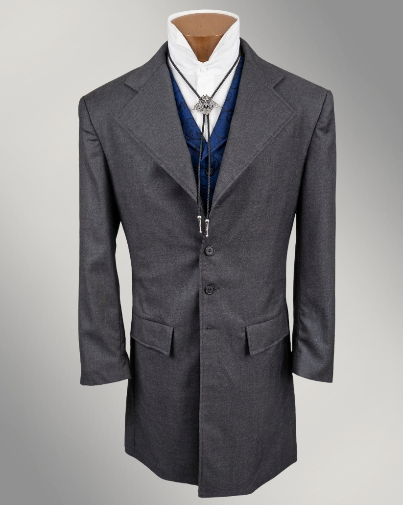 Men's Iron Grey Wool Frock Coat