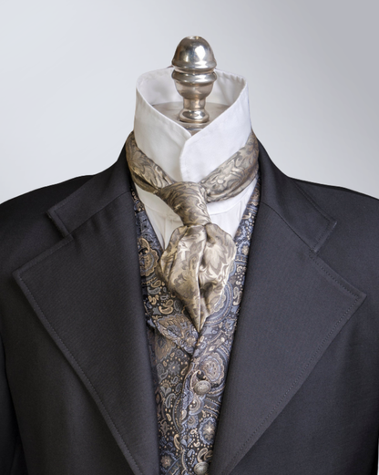 Men's Black Gabardine Wool Frock Coat
