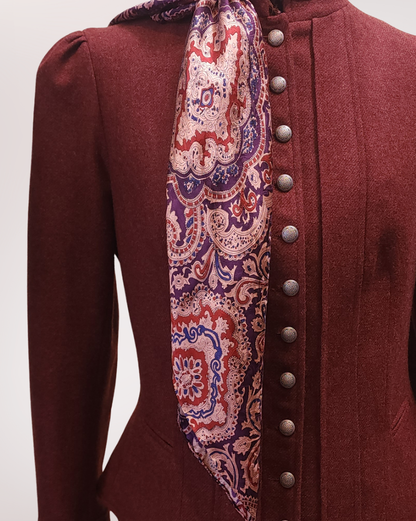 Women's Victoriana Peplum Coat – Western Sunset