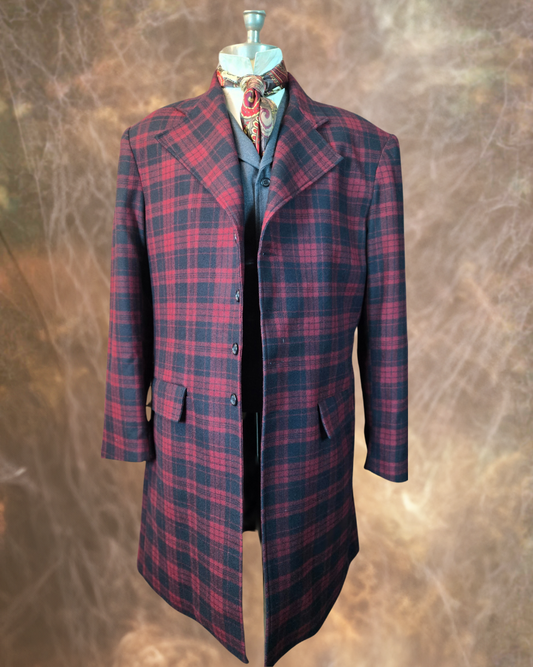 Men's Frock Coat - Yukon Red and Black Plaid