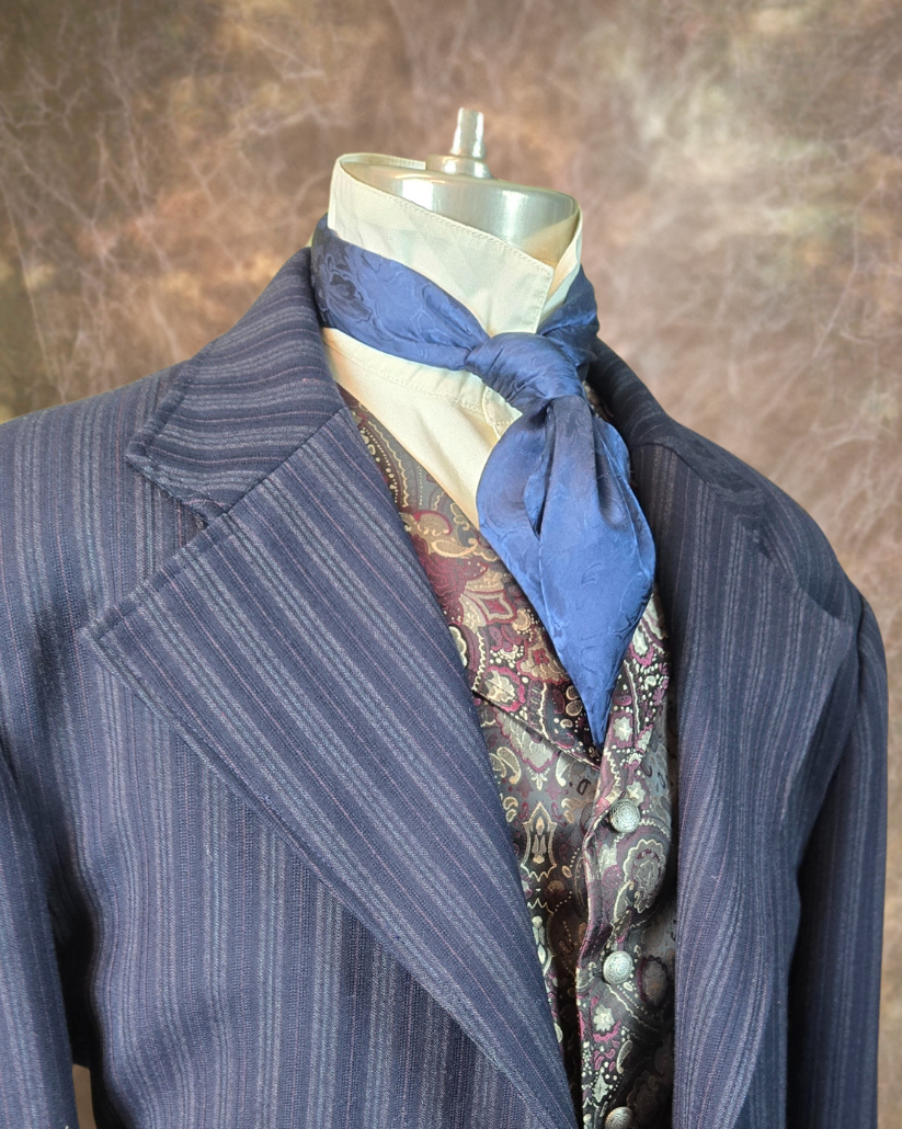 Men's Frock Coat - Navy with Contrasting Pinstripe