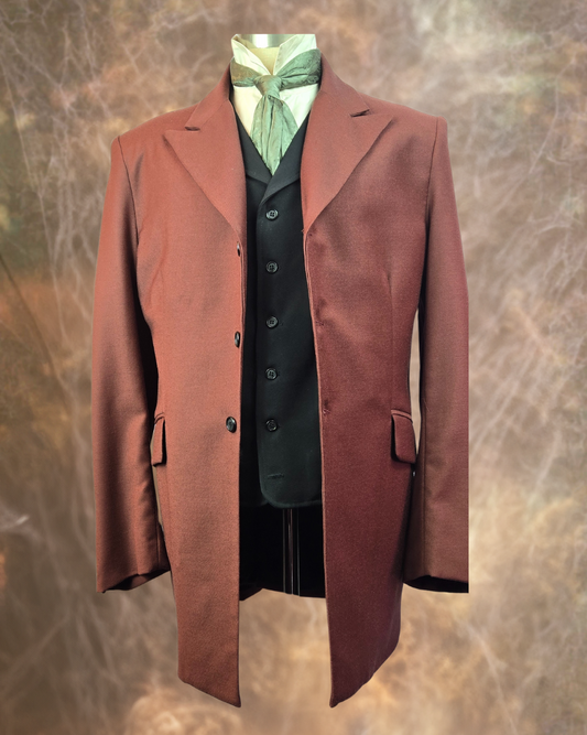 Men's Town Coat - Red Clay Worsted