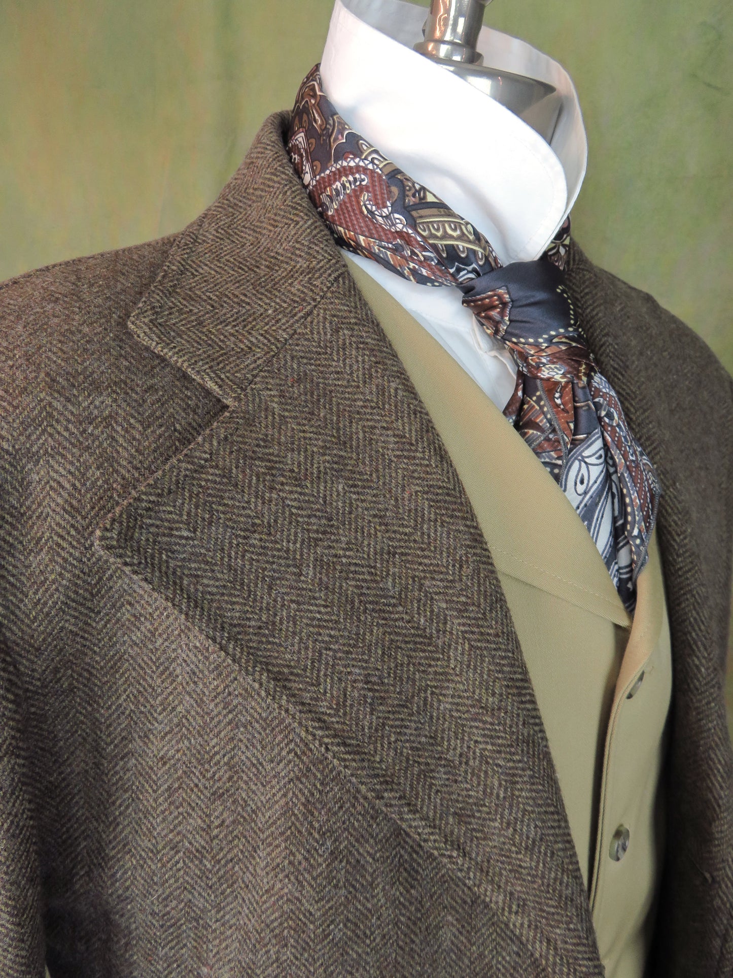 Men's Frock Coat - Forest Brown Herringbone