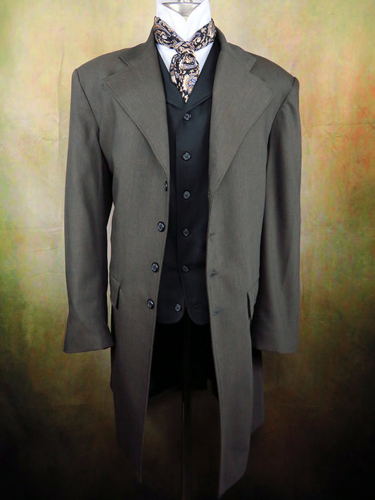 Men's Frock Coat - Shadow Grey Glen Plaid