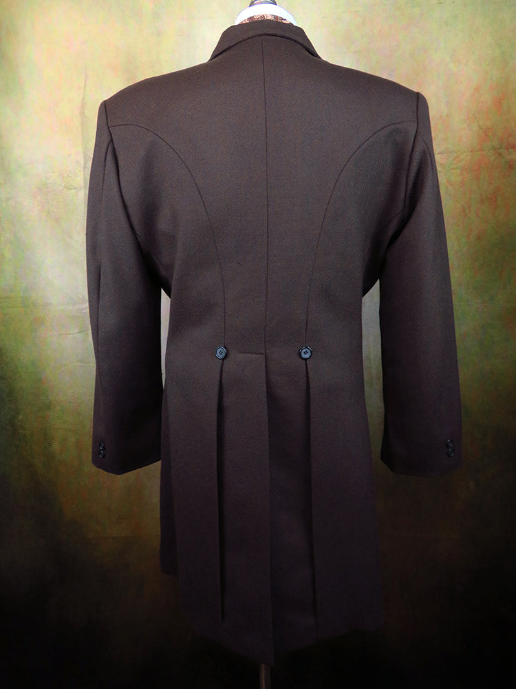 Men's Frock Coat - Dark Brown Tweed