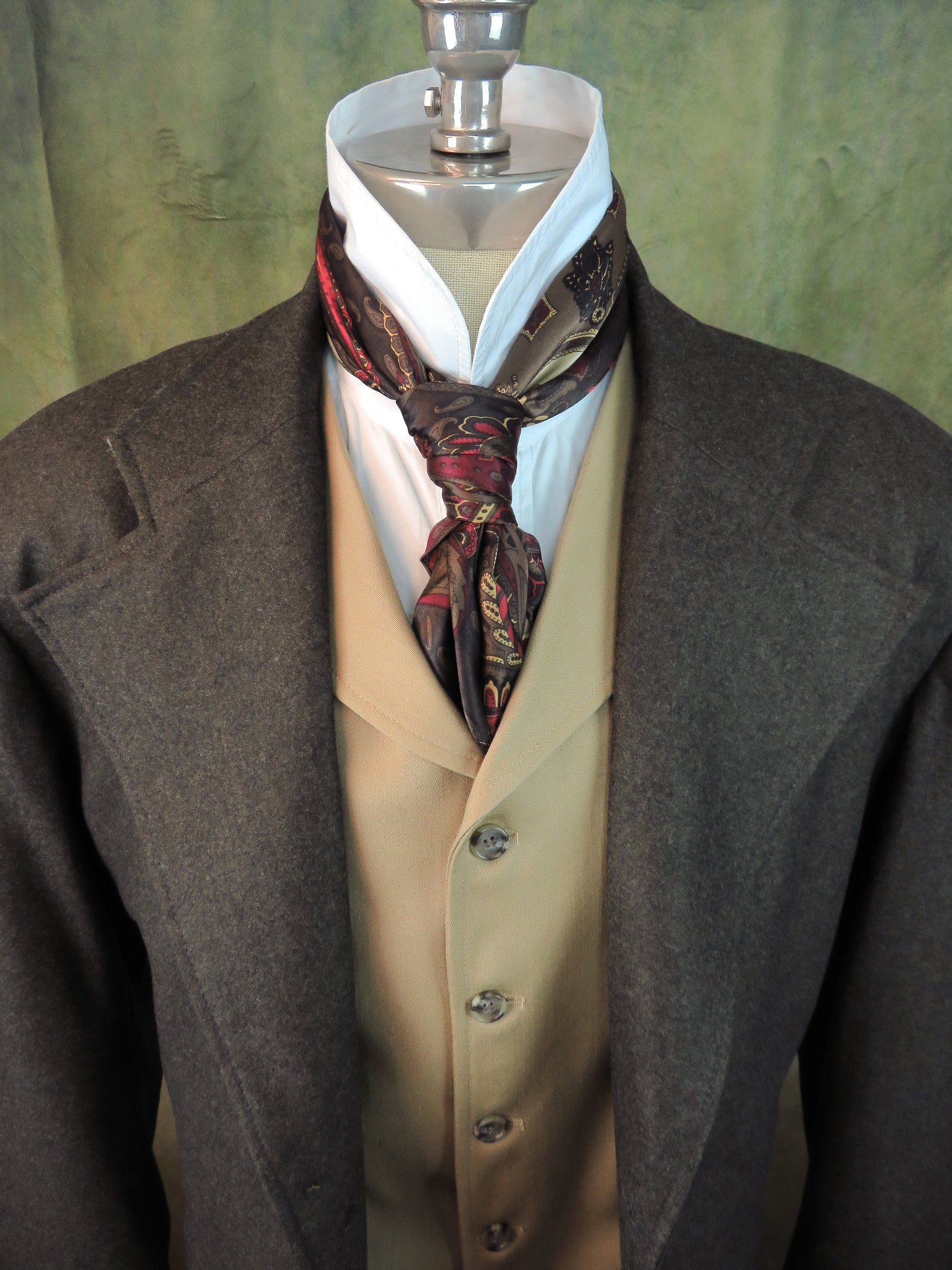 Men's Frock Coat - Wood Brown Flannel