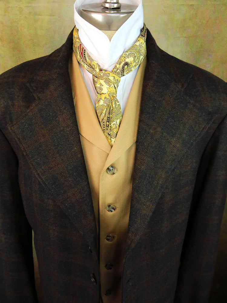 Men's Frock Coat - Rich Forest Green Plaid