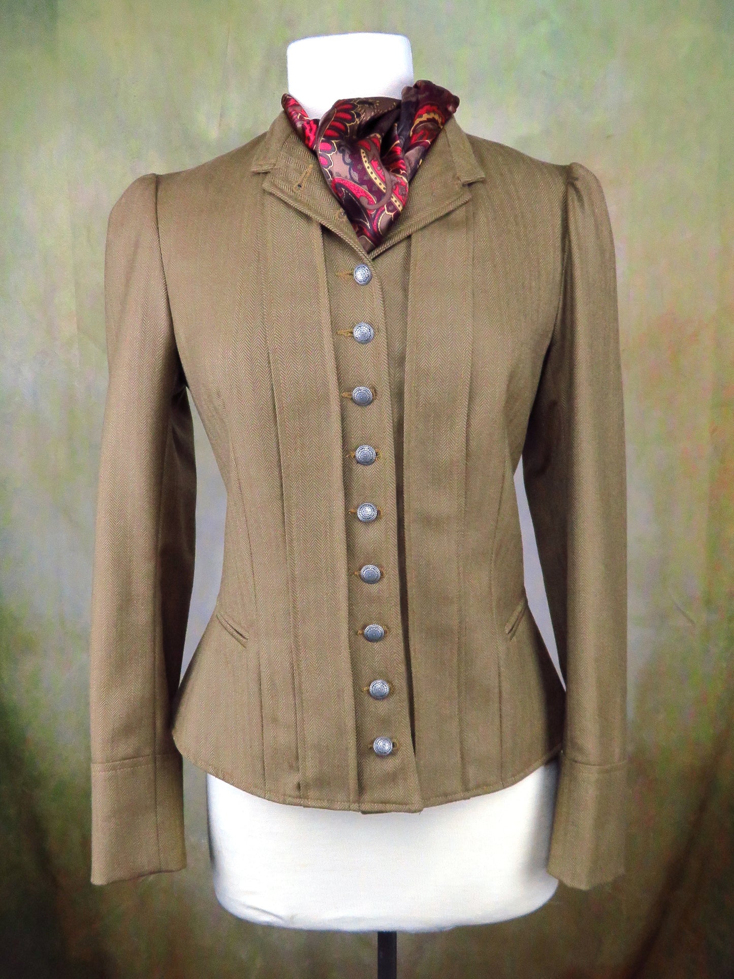 Women's Victoriana Jacket - Dark Tan Herringbone