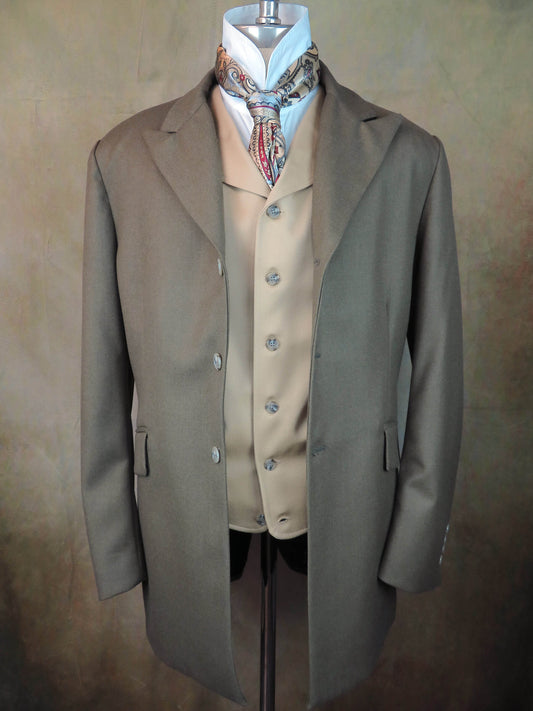 Men's Town Coat - Peanut Brown Twill #4679