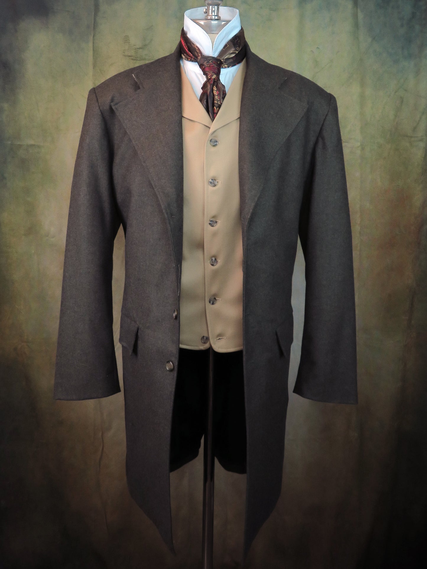 Men's Frock Coat - Wood Brown Flannel
