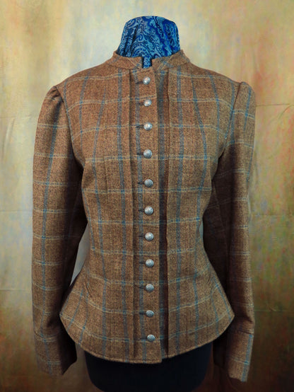 Women's Victoriana Jacket - Dijon with Tan and Yale Blue Windowpane