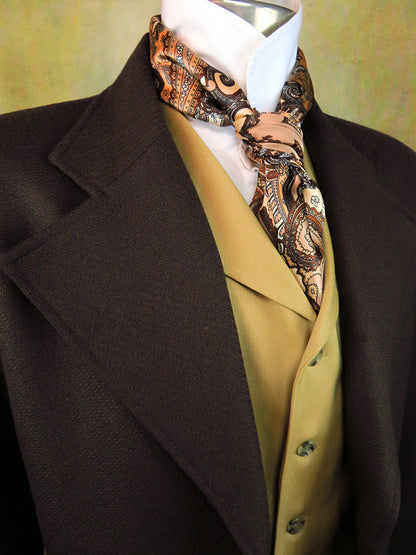 Men's Frock Coat - Dark Brown Tweed