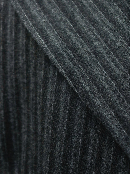 Men's Town Coat - Charcoal with Grey Shadowstripe