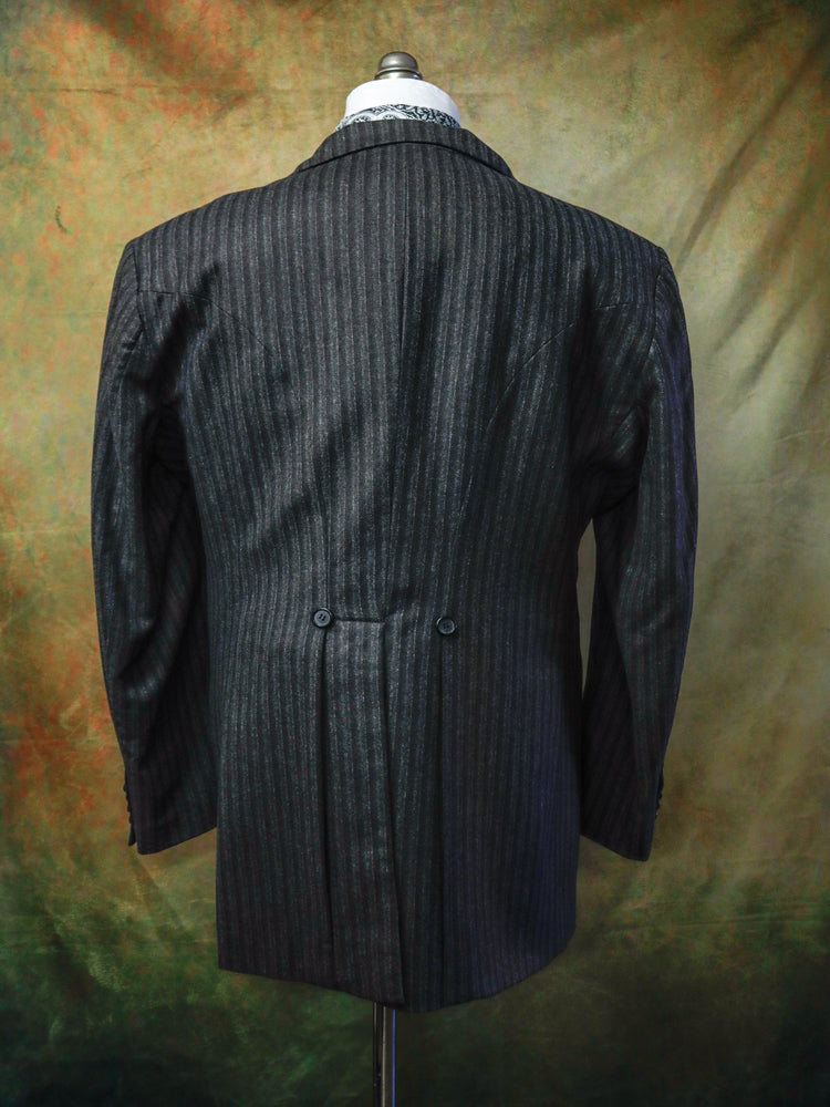 Men's Town Coat - Charcoal with Grey Shadowstripe