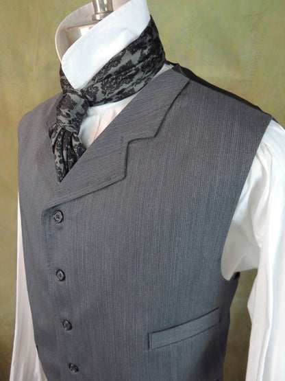 Men's Notch Vest - Basalt Grey Mini Herringbone #602