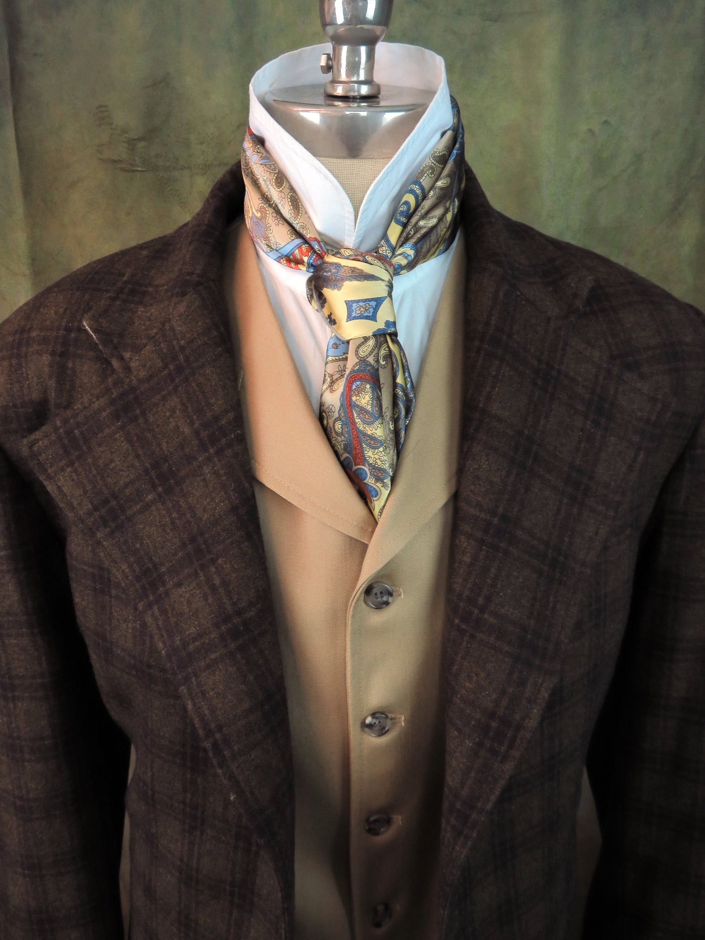 Men's Frock Coat - Carob Brown Glen Plaid
