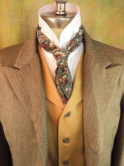 Men's Town Coat - Muted Tan Herringbone
