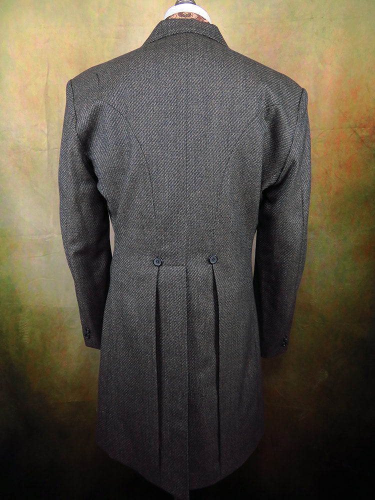 Men's Frock Coat - Smoke Diagonal Tweed