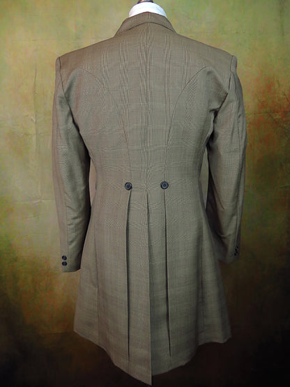Men's Frock Coat - Rhino Grey Glen Plaid
