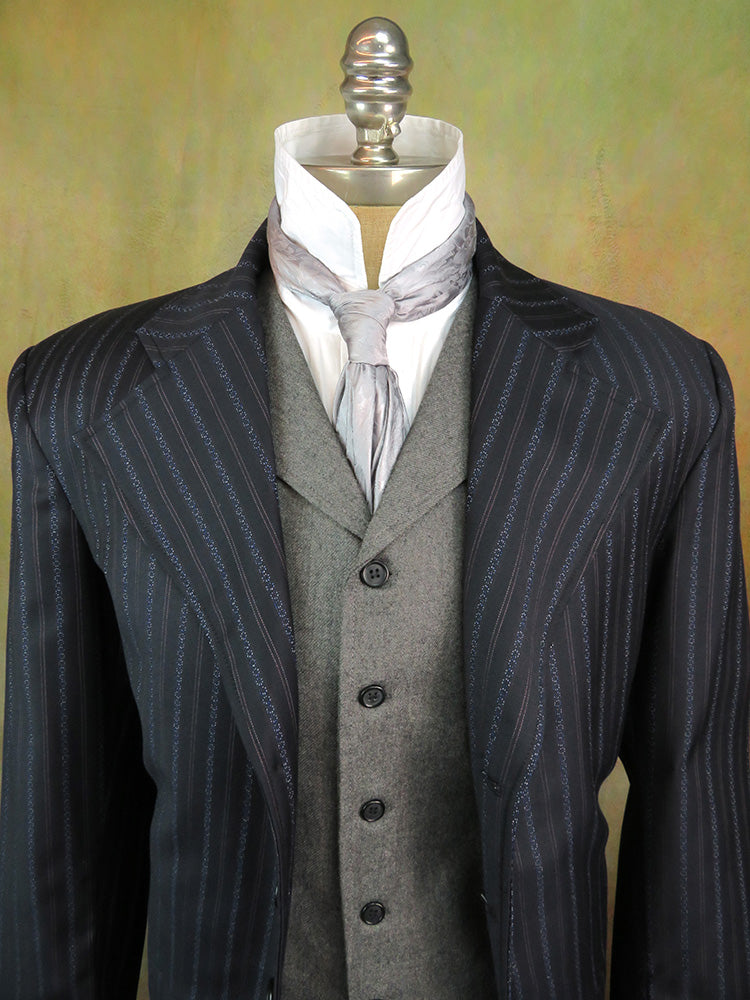 Men's Frock Coat - Alternative Stripe with Black, Navy and Wine