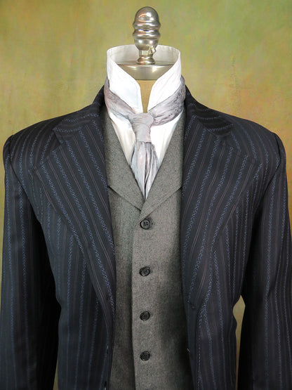 Men's Frock Coat - Alternative Stripe with Black, Navy and Wine