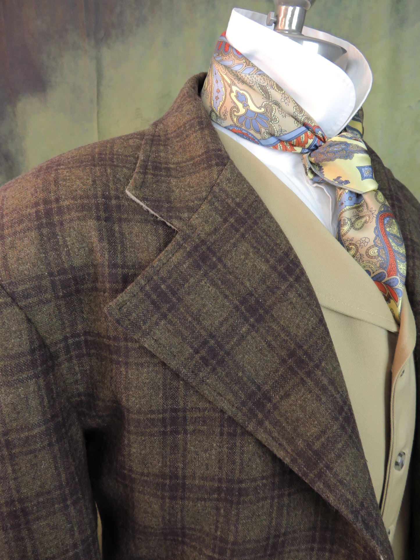 Men's Frock Coat - Carob Brown Glen Plaid