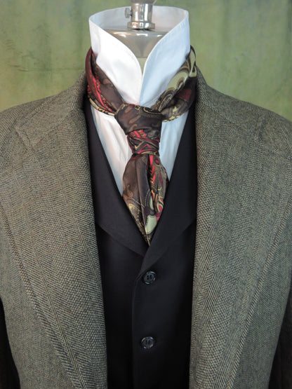 Men's Frock Coat - Verdun Green Herringbone