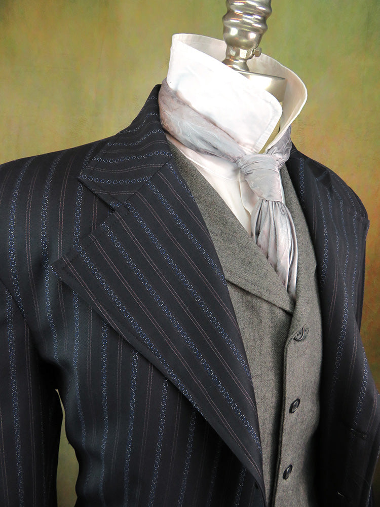 Men's Frock Coat - Alternative Stripe with Black, Navy and Wine
