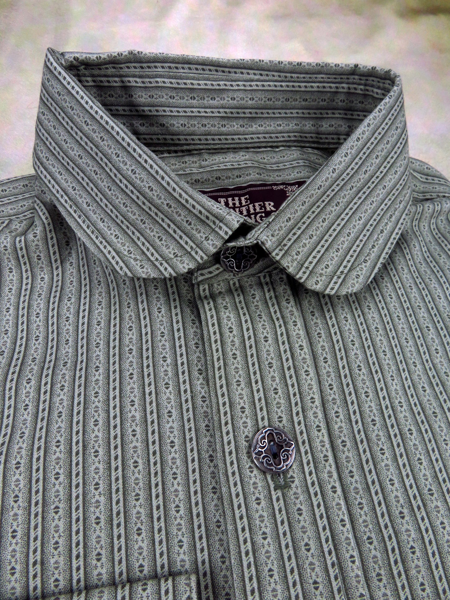 Putty Filigree Stripe Men's Dakota Shirt