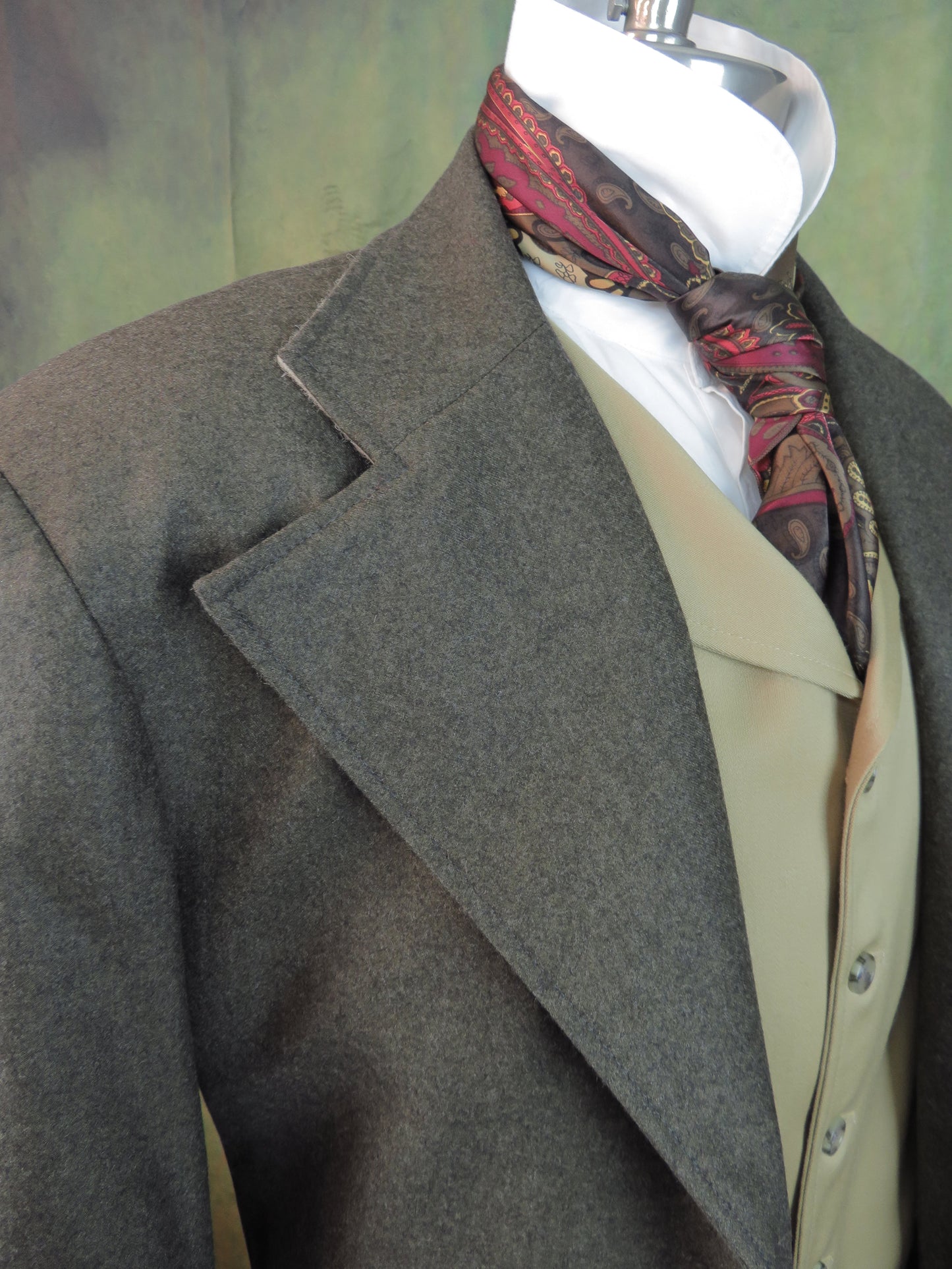 Men's Frock Coat - Wood Brown Flannel