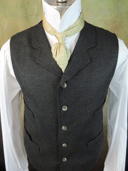 Men's Notch Vest - Green Diamond Wool #749-B