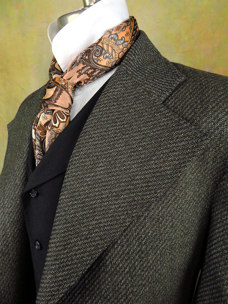 Men's Frock Coat - Smoke Diagonal Tweed