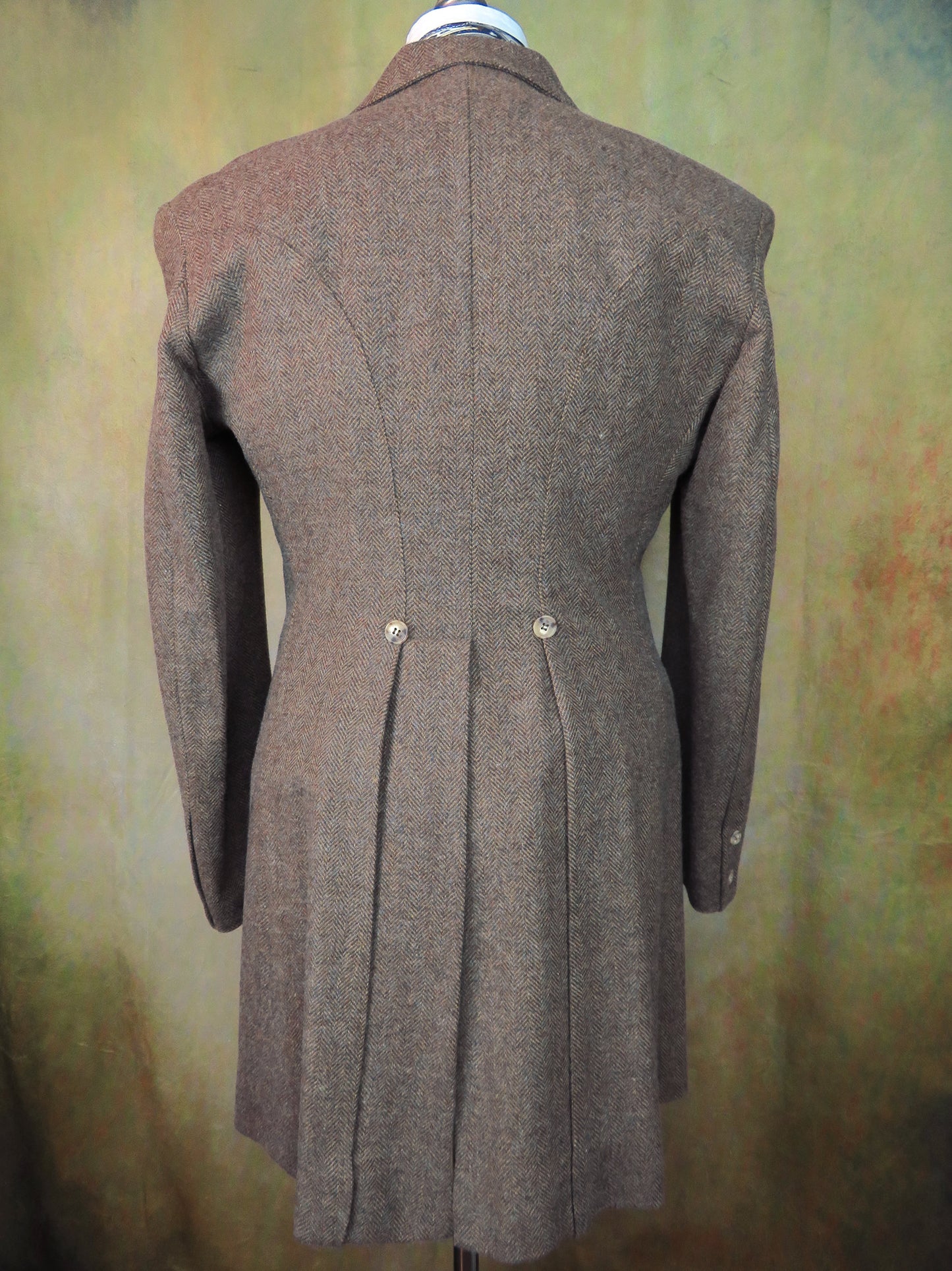 Men's Frock Coat - Forest Brown Herringbone