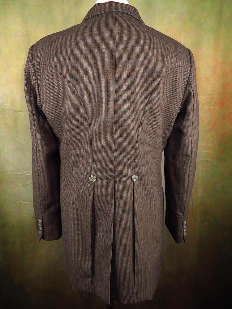 Men's Town Coat - Brown and Rust Mini Check #442