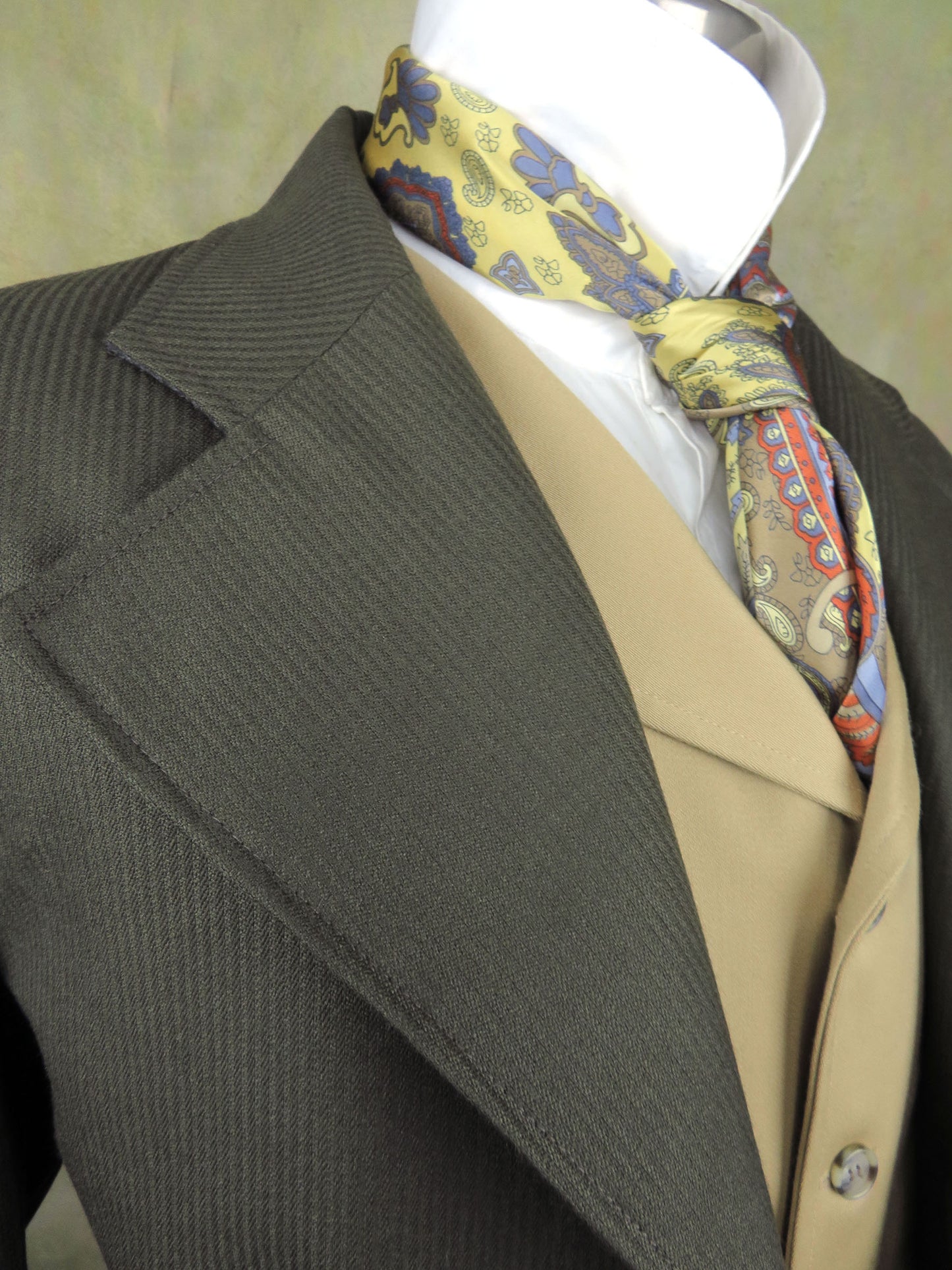 Men's Frock Coat - Mossy Bark Pin-Cord