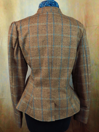 Women's Victoriana Jacket - Dijon with Tan and Yale Blue Windowpane