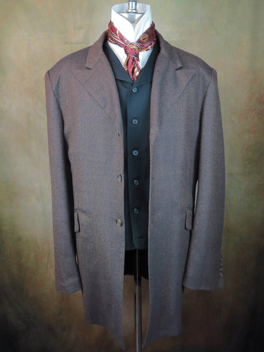 Men's Town Coat - Umber Brown Speckled Tweed